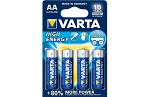 VARTA Batterien High Energy LR6 Mignon AA, Blister 4 Stück